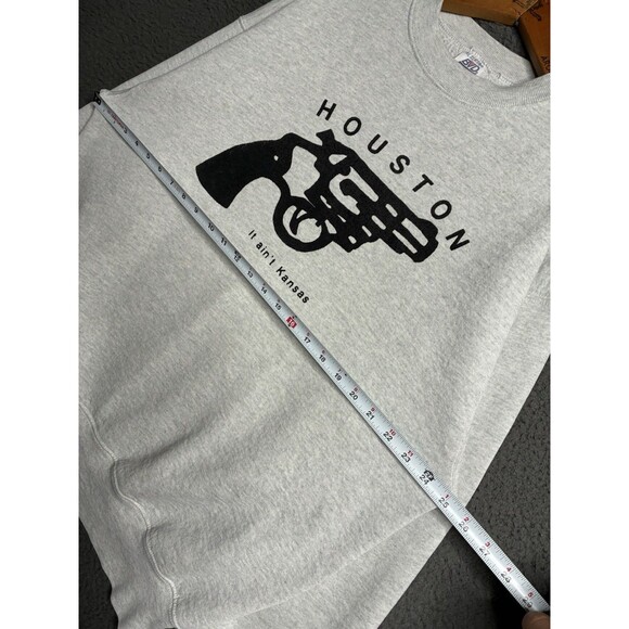 Vintage 90s Houston This Ain’t Kansas Gun Crewneck Sweatshirt Men’s XL USA Made - Picture 8 of 12